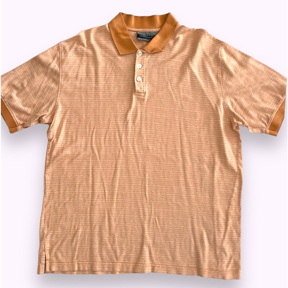 Peach and White Polo Style Shirt - Picture 1 of 3